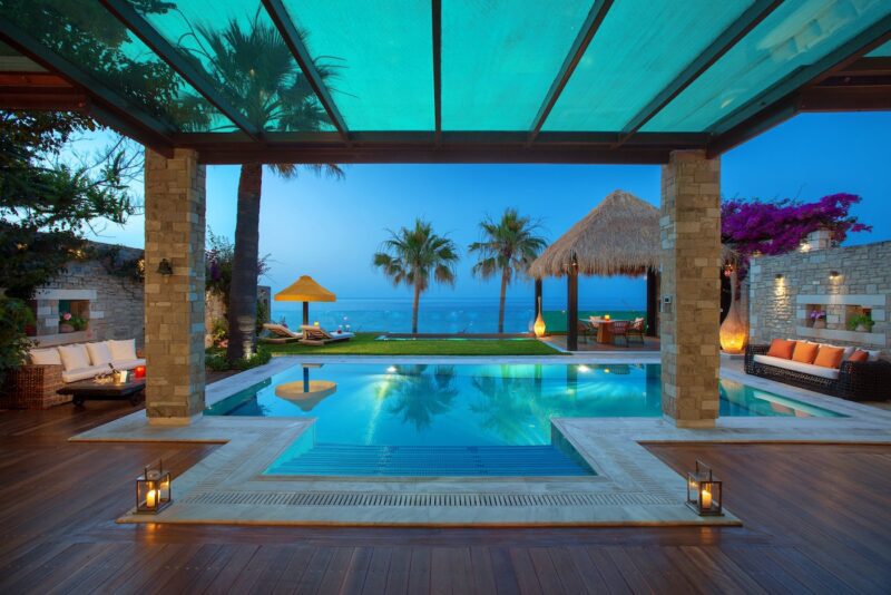 Four-bedroom private Estate ultra luxury villa Greece IMPERIAL SPA VILLA with private heated pool and private beach Porto Zante Villas & Spa Zakynthos Island