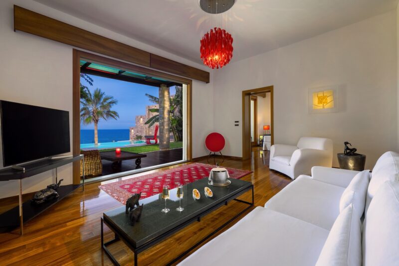 Two-bedroom private ultra luxury designer villa Greece GRAND PRESIDENTIAL SPA VILLA with private heated pool and private beach Porto Zante Villas & Spa Zakynthos Island