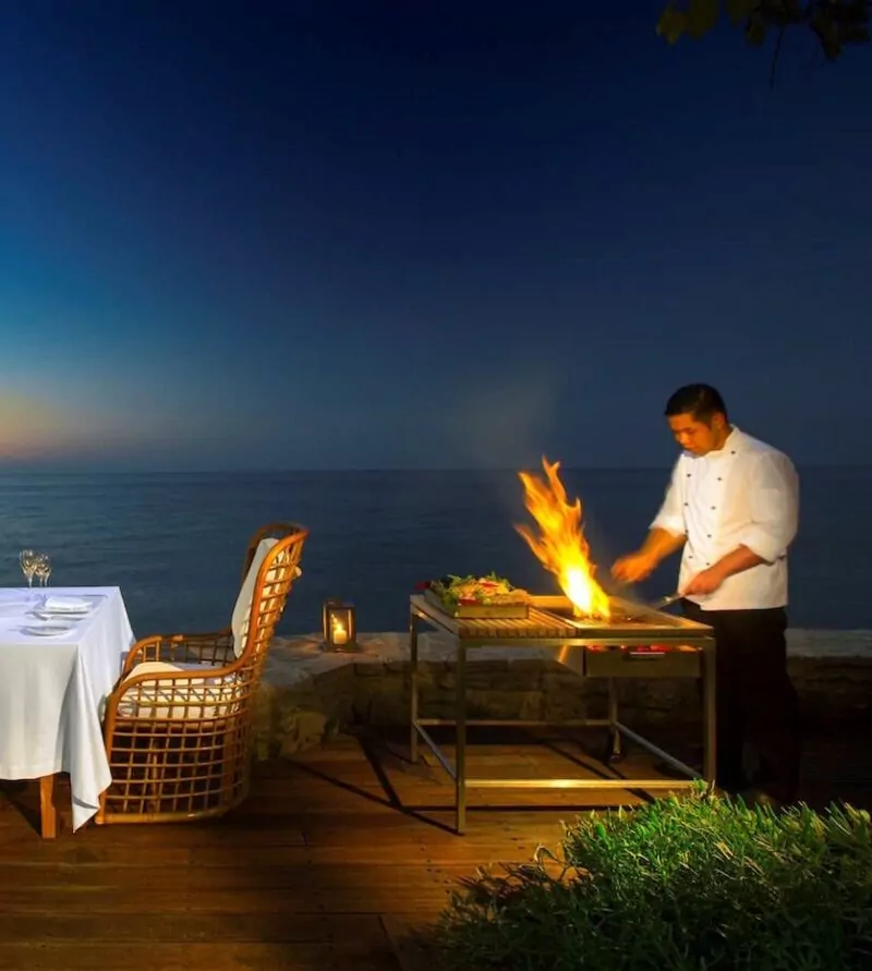 Greece Luxury Hotel with Exclusive In-Villa service Private Romantic Dinner – Fine Dining at Porto Zante Villas & Spa