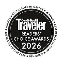 Logo of award - Best Resort in Greece 2026 - Conde Nast Traveller - Readers Choice 2026